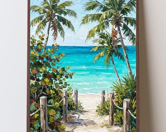 Key West Beach Path Print, Florida Keys Coastal Wall Art, Florida Home Decor