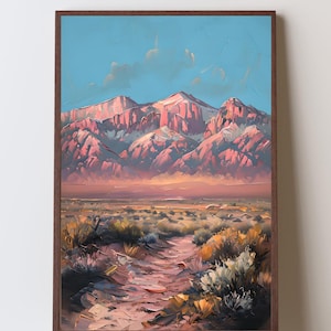 Sandia Mountains Art Print, Albuquerque Desert Sunrise, New Mexico Wall Decor