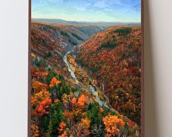 Pennsylvania Pine Creek Gorge Art Print, PA Wilds Grand Canyon Wall Art, Cozy Pennsylvania Home Decor