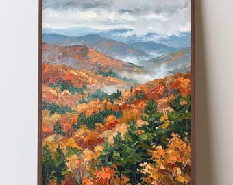 Shenandoah National Park Wall Art Print, Virginia Mountain Decor, Blue Ridge Landscape Poster, Fall Foliage Artwork, Appalachian Home Decor