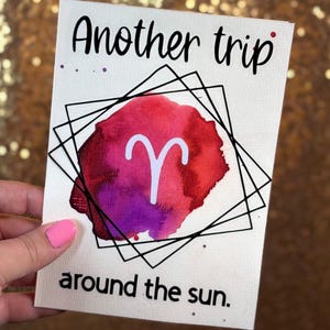 Tarjeta de cumpleaños del signo zodiacal Aries