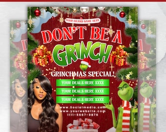 Christmas Booking Flyer, December Booking Flyer Winter Special, Christmas Appointments, Holiday Sale For Hair,Lash,Makeup,Nails, Wig,Braids