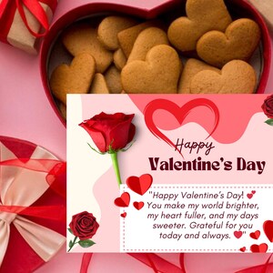 Biglietto romantico per San Valentino - Messaggio d'amore sentito per lui e per lei - Perfetto per partner, coniuge, idea regalo unica e premurosa per il 2025