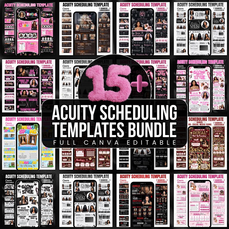 Acuity Scheduling Template Bundle for Hair Stylists, Lash Techs and ...