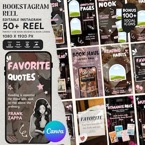 Paquete Reels de Bookstagram: Impulsa tu marketing de autor con plantillas impactantes para Instagram