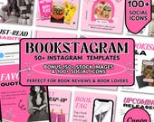 Pink Bookstagram Canva Template,Bookstagram Book Review Template,Author Bookstagram Romance Template,Canva Template Social Media Bookstagram