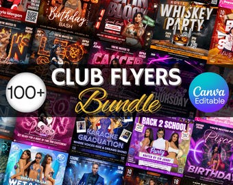 Party Flyers Bundle, Club Party Flyers, Night Club Flyers, Freaknik Party Flyer, Birthday Event Flyer Sunday Hangover Party Flyer Pool Party