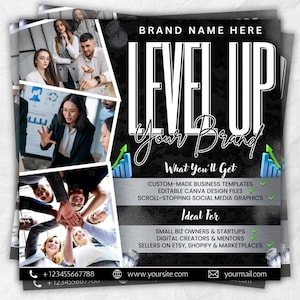 Business Coach Flyer Canva Template, Consultation Flyer,Entrepreneur Flyer,Workshop Flyer,Coaching Template,Coaching Business Flyer Template