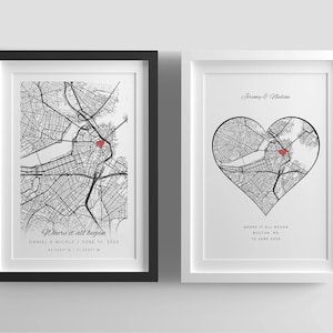 Where We Met Map, Digital Couple Gift