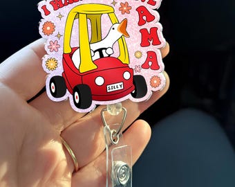 Lustige Krankenschwester Abzeichen Reel - Ich möchte AMA Gans einziehbarer Ausweishalter, Geschenk für Doktor des medizinischen Personals, niedliches Etikett für die Pflege