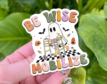 Halloween Geist Abzeichen Reel: Physiotherapie Reha Krankenschwester Ausweishülle