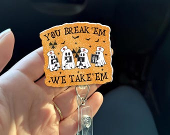 Funny X-Ray Tech Badge Reel: Halloween Radiology, MRI ID Holder