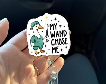 Goose Surgeon Badge Reel: Funny Medical ID Holder