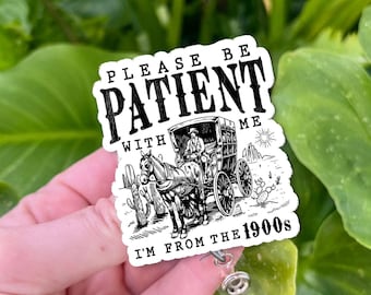 Lustige Krankenschwester Ausweisrolle: Retro Western Ausweishülle - Mitarbeiter Geschenk