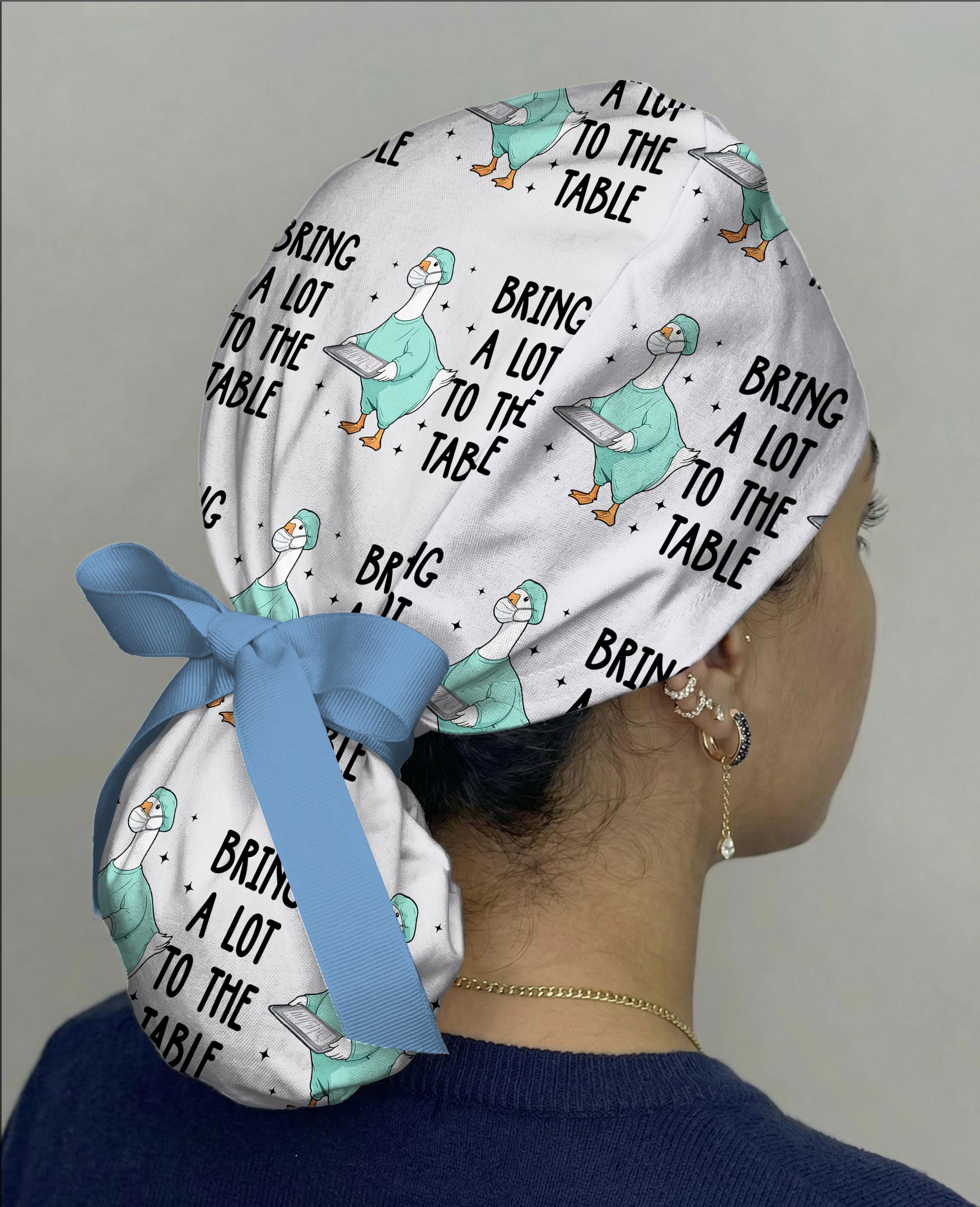 Lot Of 20 Preloved Surgical Scrub Caps With Ponytail Ribbon Tie Scrub Cap With Ponytail Lot - Etsy main image 2