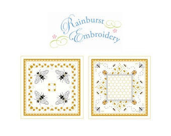 Honeybee Biscornu Pattern - PDF