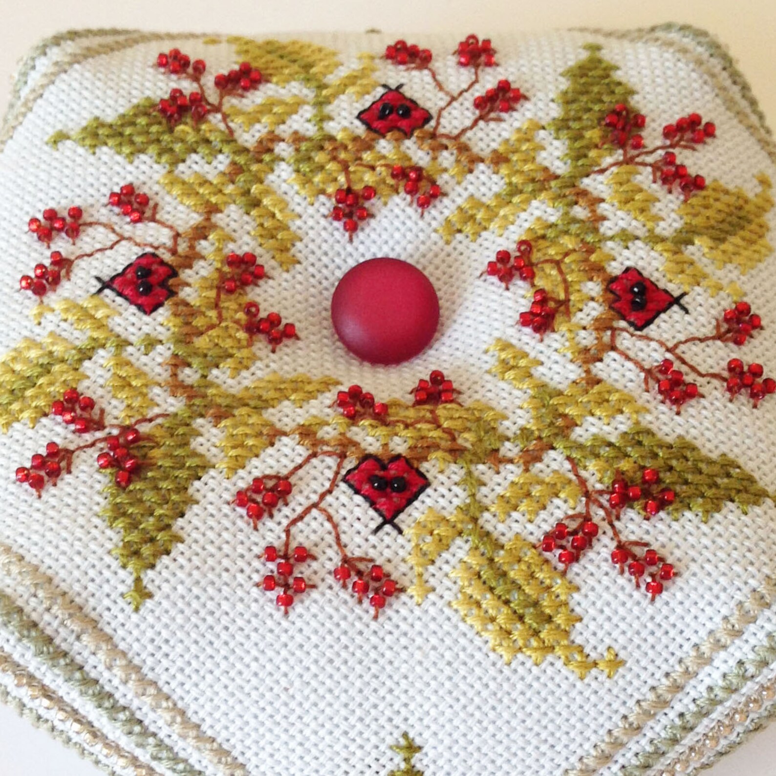 Bittersweet September Biscornu - Pattern Cross Stitch PDF Dowload - Etsy