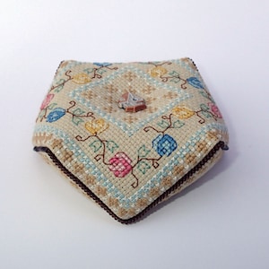 May&#39;s Garden Biscornu Pattern - Cross Stitch Instant Download PDF