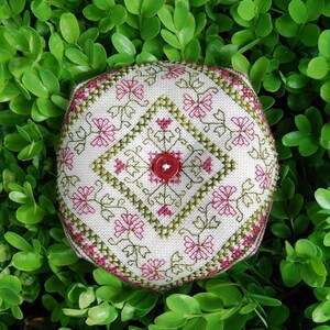 Juliet's Garden Biscornu Pattern, Cross Stitch Blackwork PDF Download image 4