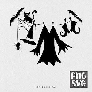 Ręcznie rysowana wiedźma w pralni, ręcznie rysowana linia PNG SVG, ikona Doodle, upiorny sezon, grafika wektorowa, osobliwy kontur, dekoracja na Halloween