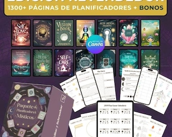 Planificadores Holísticos Digitales - más de 1300 plantillas editables Derecho De Reventa e Impresión. Español - místico - organizadores