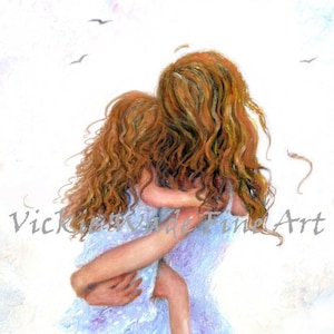 Redhead Mother and Daughter Art Print: Vickie Wade Fine Art