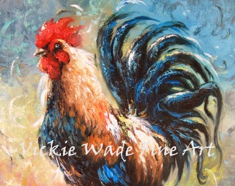 rooster art etsy