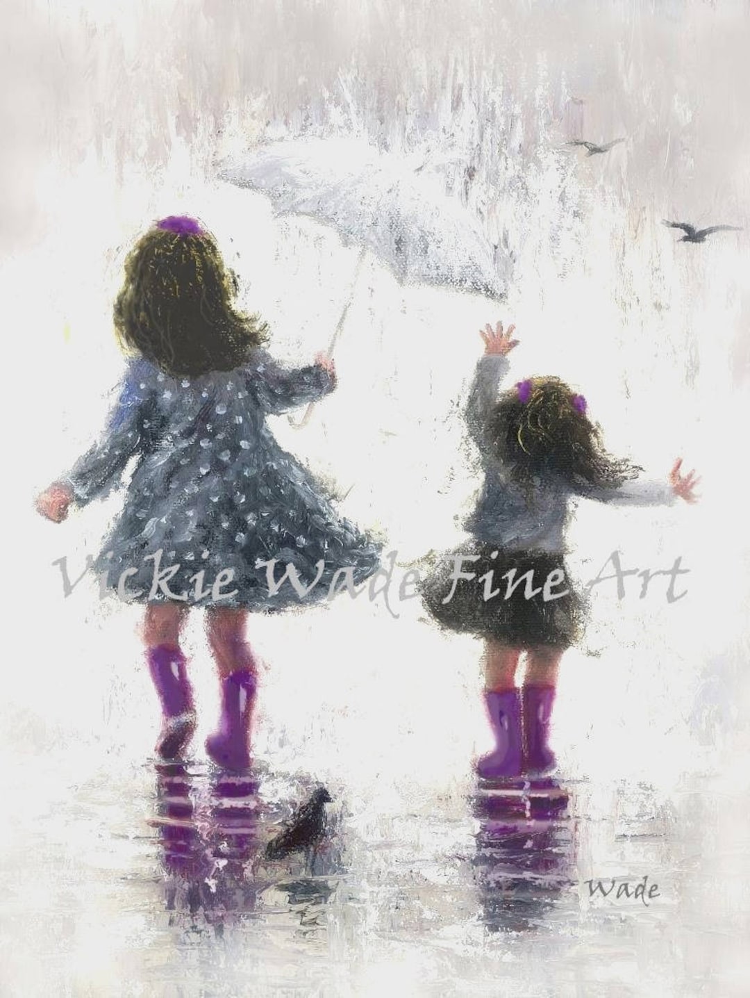 Little Girl Aqua Painting by Vickie Wade - Fine Art America