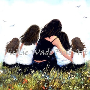 Mother and Four Daughters Art Print: Vickie Wade Fine Art