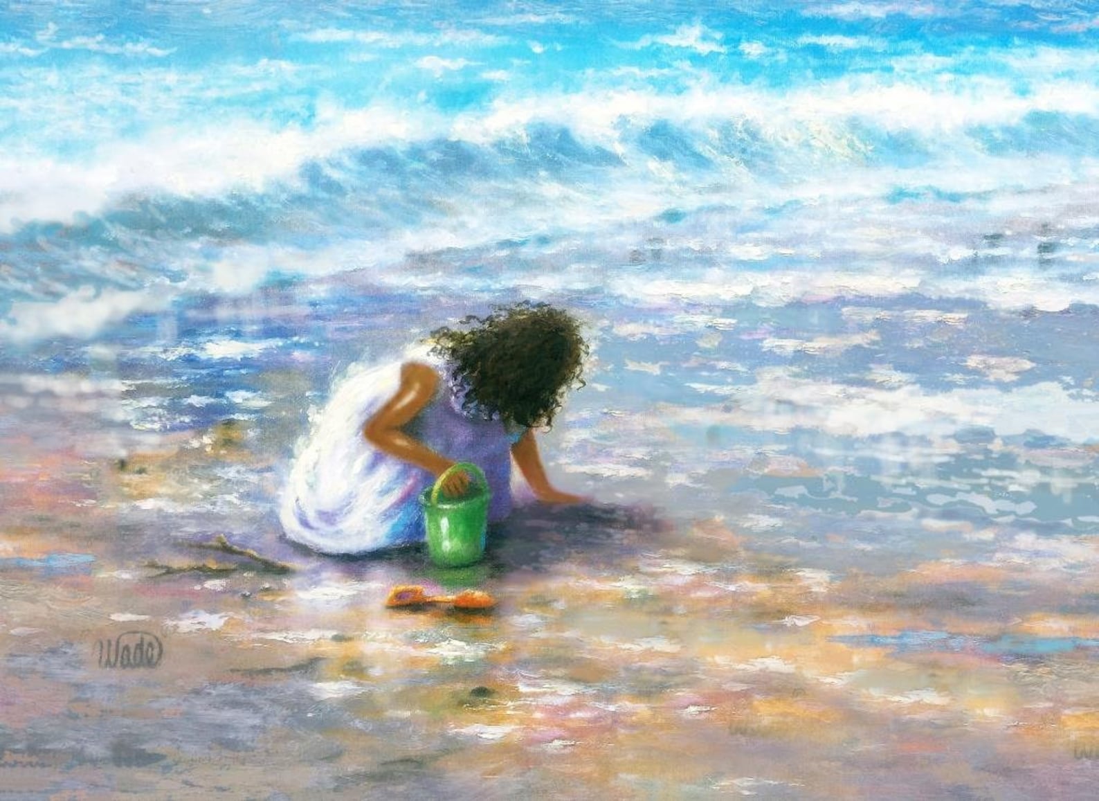 Beach Girl Art Print African American Beach Girl Beach Art Etsy