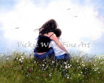 Mother and Son Art Print: Loving Hug, Vickie Wade Art