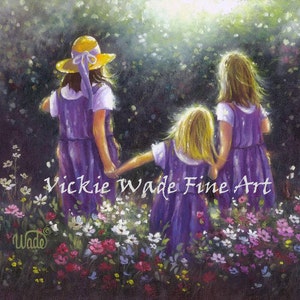 Impression d&#39;art Three Sisters : jardin fleuri, amis pour toujours