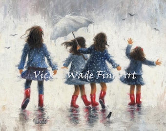 Four Sisters Art Print Four Girls in the Rainfour Sisters in - Etsy Four Sisters Art Print Four Girls in the Rainfour Sisters in - Etsy