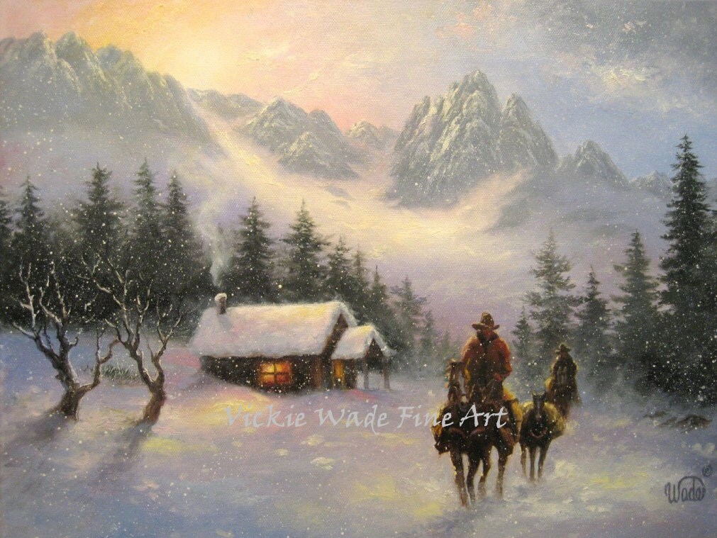 絵画 Winter Mountain Rochers Neiges - Winter in The Mountains: Frame TV Artwork