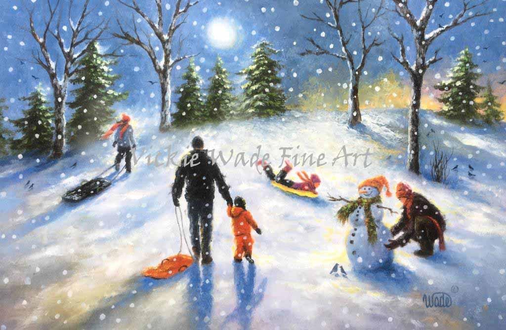 Biglietto Di Natale Con Bambina E Pupazzo Di Neve Illustrazione di Stock - Illustrazione di disegno, tenuta: 164449244