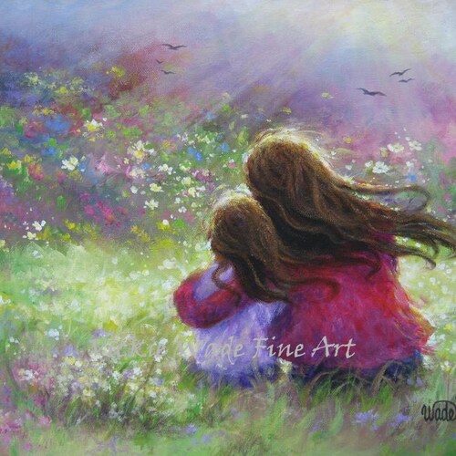 mothers love art Canvas mother and daughter print mothers love art Canvas mother and daughter print