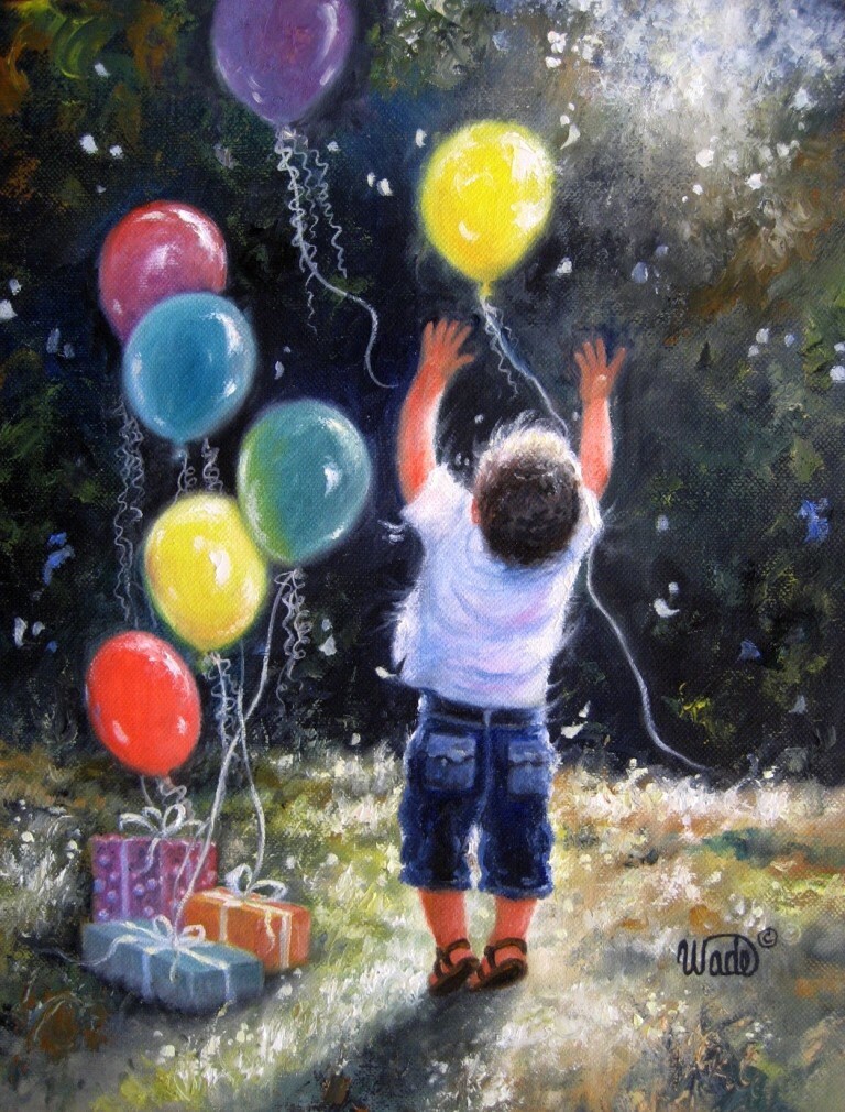 Birthday Boy Art Print Little Boy Balloons One Son | Etsy