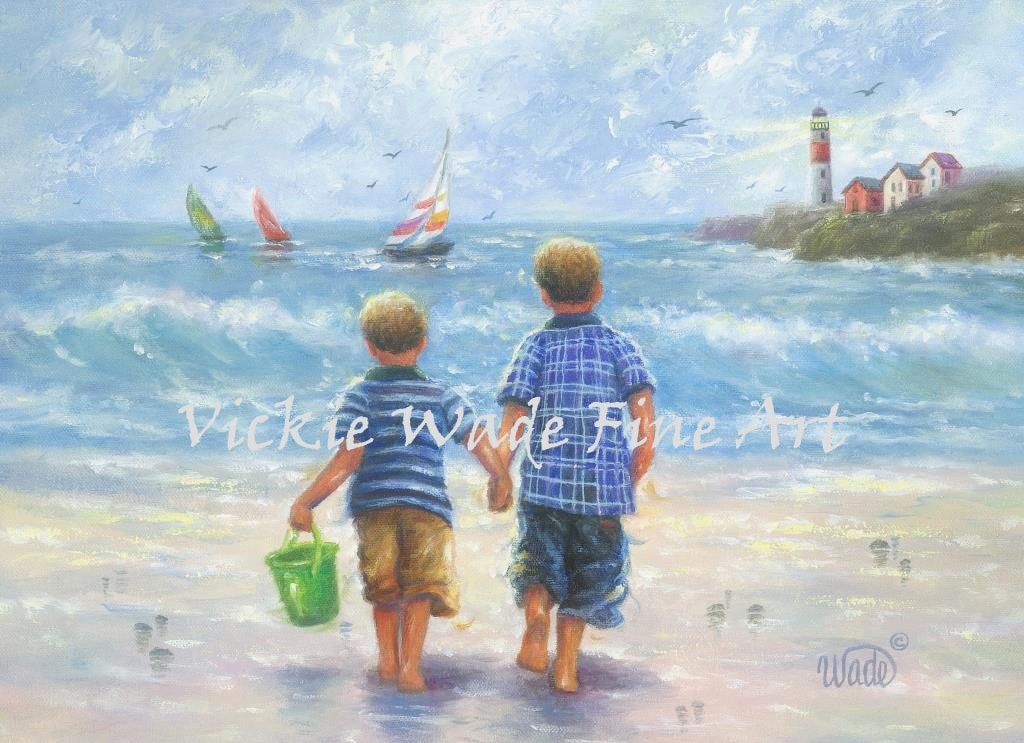 Two Boys Painting - Etsy
