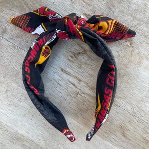 Kansas City Football | Kansas City Chiefs Inspired Headband | Knotty Headband | Top Knot Headband