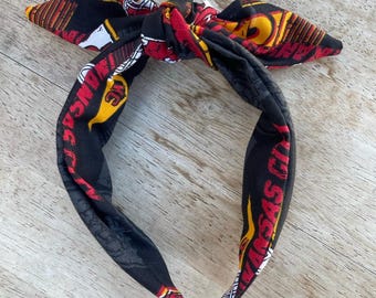 Kansas City Chiefs Haarband: Verstellbare Knotenschleife, Kinder & Erwachsene