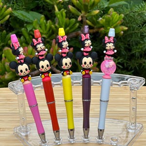 Mouse Fan Beaded Pens | Theme Park Minnie Mouse Mickey Mouse Inspired | Fun Pens |  gift pens for birthdays, Mother&#39;s Day, Friends