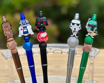 Star Wars Inspired Beaded Pen: Handmade Fun Pen with Ink Refill