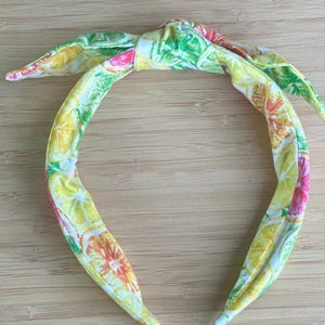 Summer Beach Party Headband | Lemons Oranges Headband | Knotty Headband | Top Knot Headband | Food Knotted Headband | Lemonade Hair