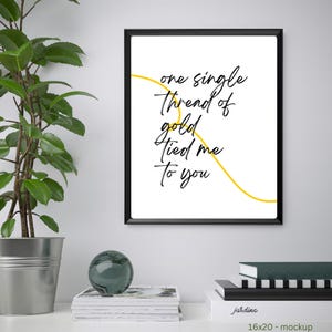 Taylor Swift-Inspired Lyric Print | Invisible String | Digital Download | Minimalist Wall Art | Printable Quote | Swiftie Home Decor