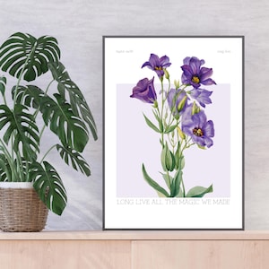 Taylor Swift-Inspired Lyric Print | Long Live | Digital Download | Floral Wall Art | Printable Quote | Swiftie Home Décor