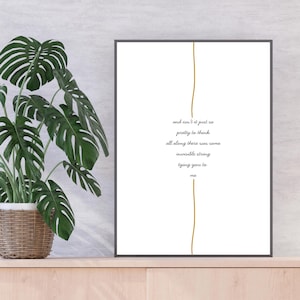 Taylor Swift-Inspired Lyric Print | Invisible String | Digital Download | Minimalist Wall Art | Printable Quote | Swiftie Home Decor