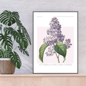 Taylor Swift-Inspired Lyric Print | Miss Americana | Digital Download | Floral Wall Art | Printable Quote | Swiftie Home Décor