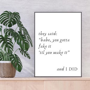 Taylor Swift-Inspired Lyric Print | TTPD | ICDIWABH | Digital Download | Minimalist Wall Art | Printable Quote | Swiftie Home Decor