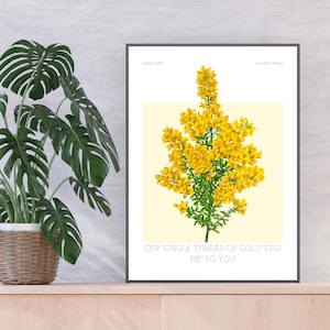 Taylor Swift-Inspired Lyric Print | Invisible String | Digital Download | Floral Wall Art | Printable Quote | Swiftie Home Décor