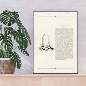 Taylor Swift-Inspired TTPD Print | So Long London | Digital Download | Vintage Inspired Wall Art | Printable Quote | Swiftie Home Décor